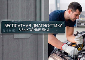 Бесплатная диагностика в выходные дни!